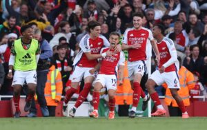 Arsenal Menang 4-2 Lawan Leicester, Trossard Cetak Brace